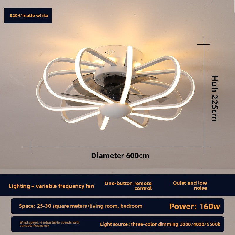 Invisible Blade Ceiling Fan Lamp with LED Light
