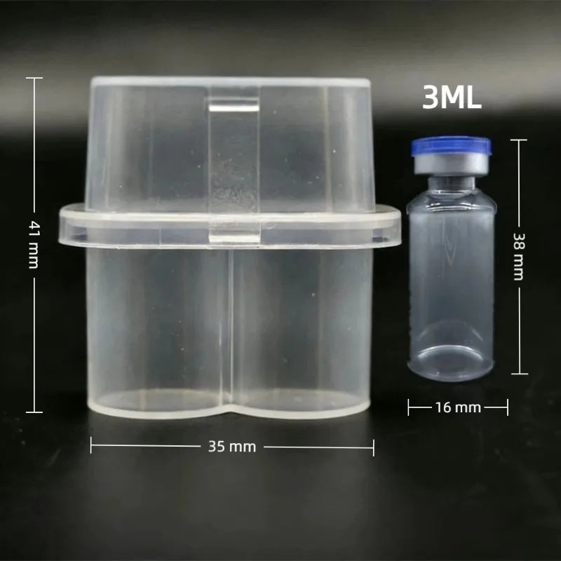 3/5/7/10Ml Vial Storage Case Mini Transparent Peptide Storage Case Vial Stackable Refrigerator Storage Box for Lab & Home Use