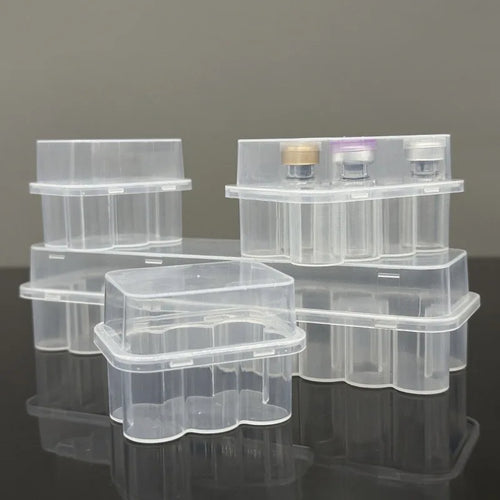 3/5/7/10Ml Vial Storage Case Mini Transparent Peptide Storage Case Vial Stackable Refrigerator Storage Box for Lab & Home Use