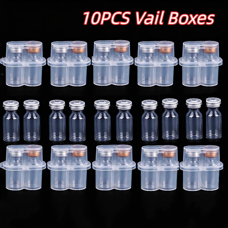 10PCS Mini Vial Case 3Ml Peptide Storage Box Injection Vial Holder Peptide Freezer Storage Case Refrigerator Peptide Container